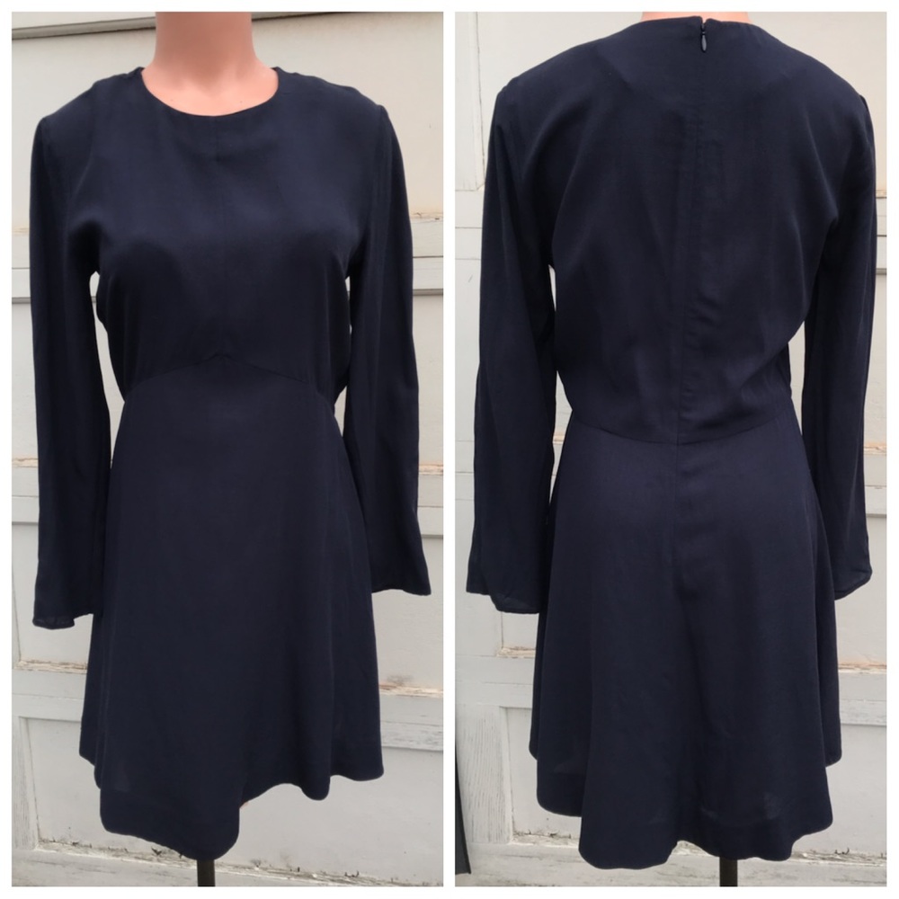 &Other Stories sz 10 Navy Blue Dress